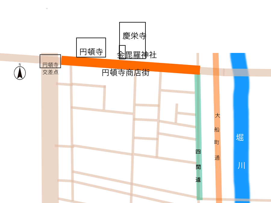 円頓寺商店街地図