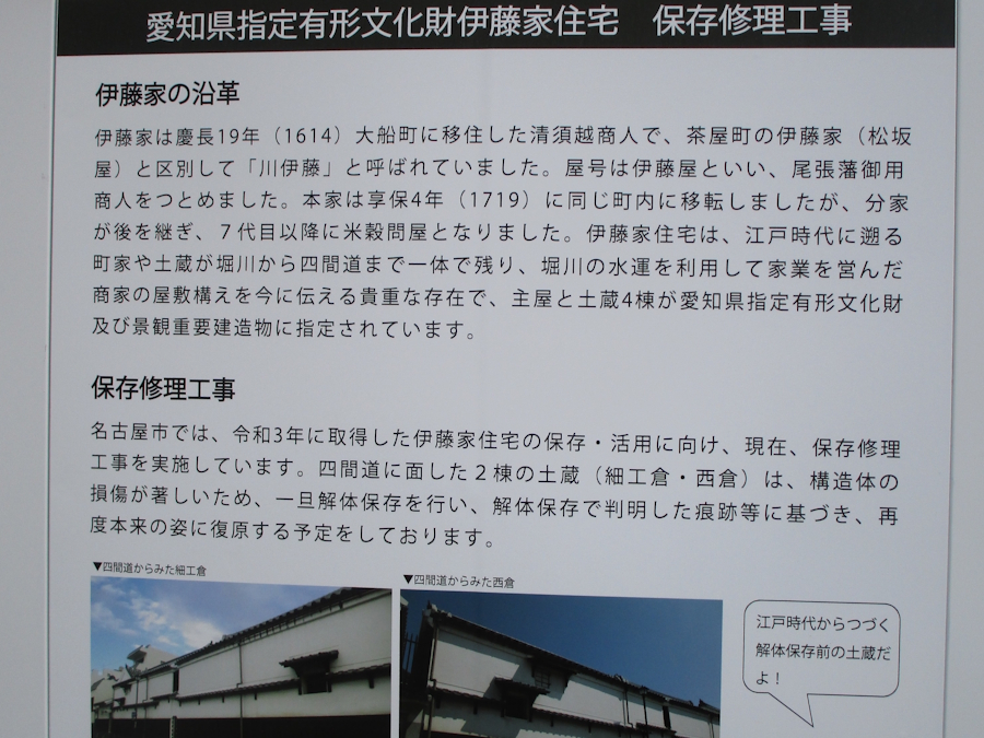 工事内容を記した看板